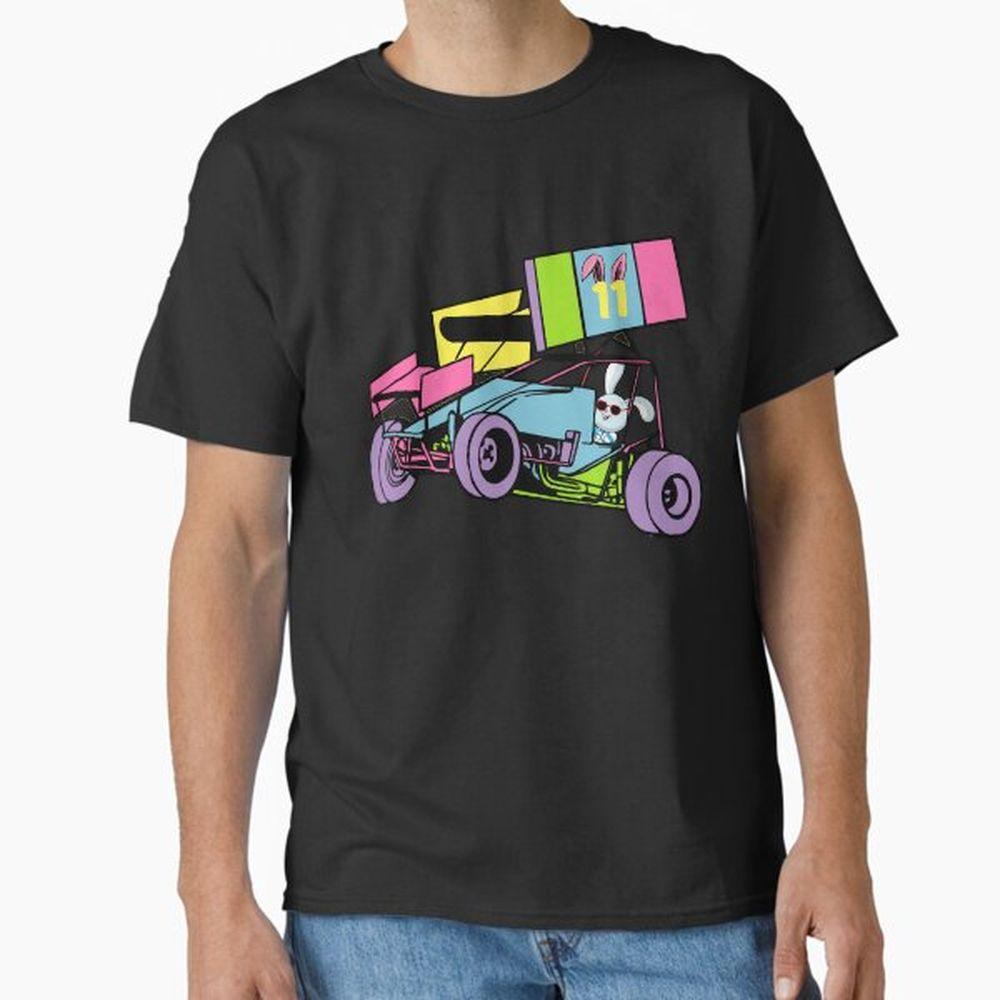 Bunny Driving Dirt Track Sprint Car Racing Awesome Shirt Bunny Driving Dirt Track Sprint Car Racing Awesome Shirt
